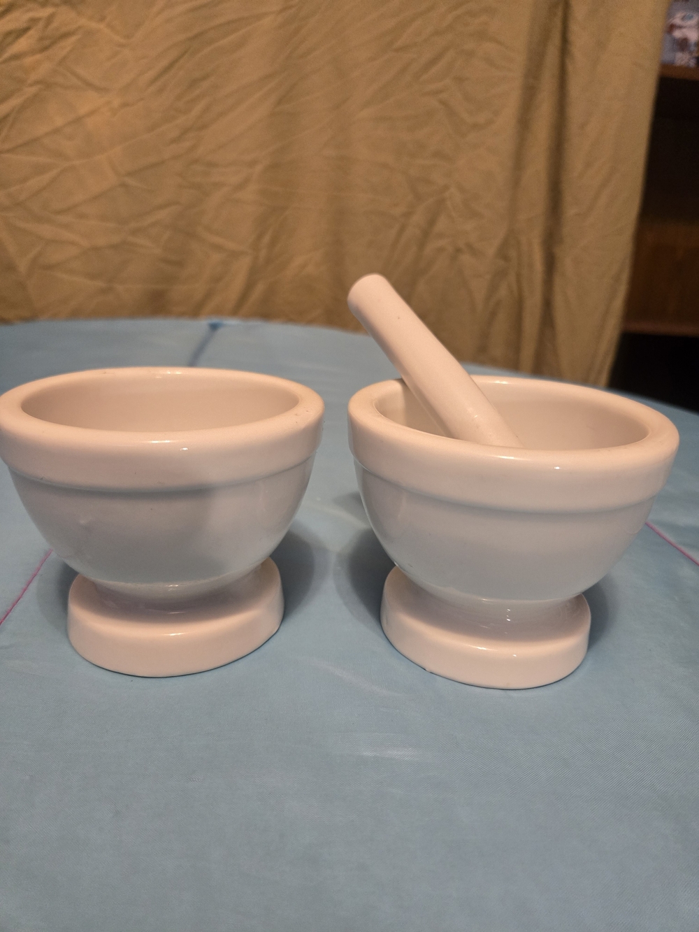 3 Piece Pestle & Mortar Set, Marble & Ceramic Herbs Spices Ect